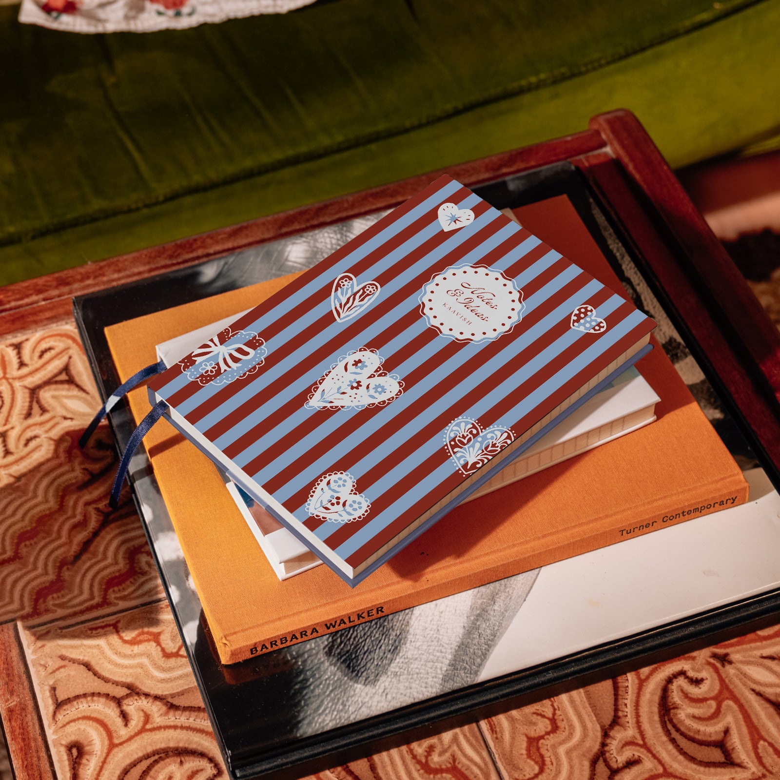 Vintage Notebook, Floral, floral illustration, pink flowers,  Hand drawn ribbons, Pink Ribbons, Ribbons Notebook, Journal, Graphic Notebook, Typography Notebook, Plain Notebook, Ruled Notebook, Dotted Notebook, Bullet Journal, Personalised Notebook, Custom Notebook