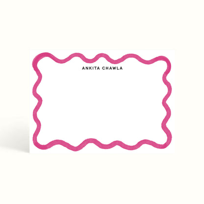 Notecards, handwritten notes, notemaking, notes, scalloped design, stationery, personalised notecards, personalised notes, custom notecards, the muddy jumpers