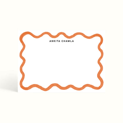 Notecards, handwritten notes, notemaking, notes, scalloped design, stationery, personalised notecards, personalised notes, custom notecards, the muddy jumpers