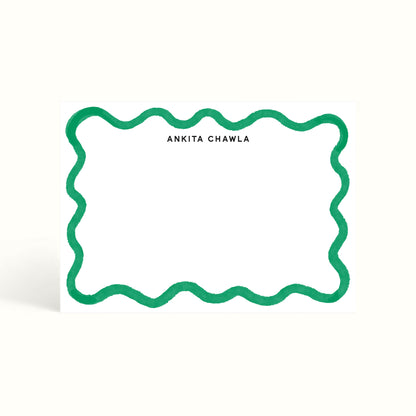 Notecards, handwritten notes, notemaking, notes, scalloped design, stationery, personalised notecards, personalised notes, custom notecards, the muddy jumpers