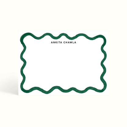 Notecards, handwritten notes, notemaking, notes, scalloped design, stationery, personalised notecards, personalised notes, custom notecards, the muddy jumpers
