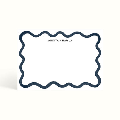 Notecards, handwritten notes, notemaking, notes, scalloped design, stationery, personalised notecards, personalised notes, custom notecards, the muddy jumpers