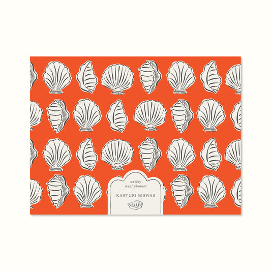 Seashells Illustrations, Meal Planner, Personalised Meal Planner, Meal Planning, Weekly Meal Planning, Food Planner, Recipe Book, The Muddy Jumpers, Daily Planner, Journals,