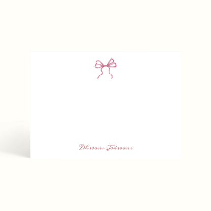 Coquette, Coquette ribbon, Ribbons, Bows,Notecards, handwritten notes, notemaking, notes, scalloped design, stationery, personalised notecards, personalised notes, custom notecards, the muddy jumpers
