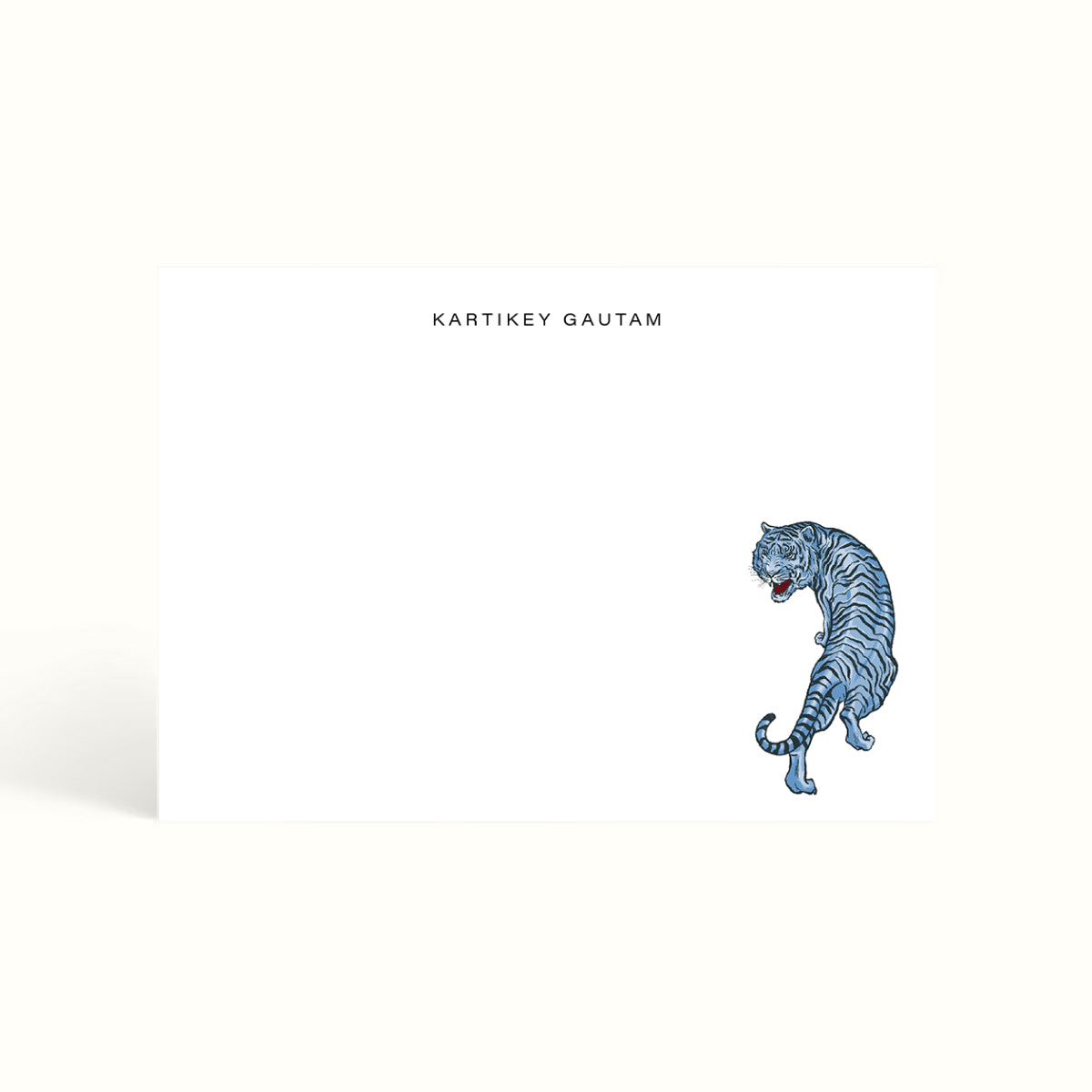 Tiger, Tiger illustration, Tiger pattern, Notecards, handwritten notes, notemaking, notes, scalloped design, stationery, personalised notecards, personalised notes, custom notecards, the muddy jumpers