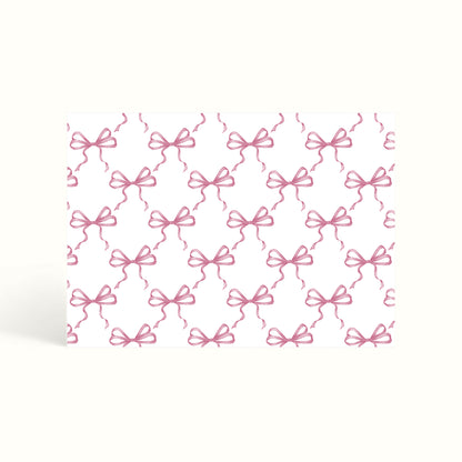 Coquette, Coquette ribbon, Ribbons, Bows,Notecards, handwritten notes, notemaking, notes, scalloped design, stationery, personalised notecards, personalised notes, custom notecards, the muddy jumpers