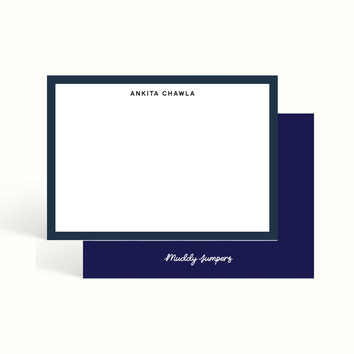 Notecards, handwritten notes, notemaking, notes, scalloped design, stationery, personalised notecards, personalised notes, custom notecards, the muddy jumpers