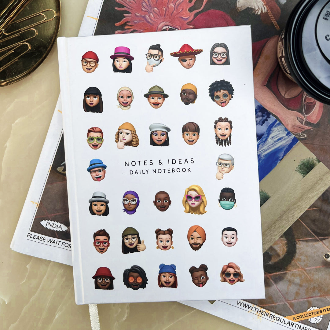 Memoji Notebook, Plain Notebook, Ruled Notebook, Dotted Notebook, Bullet Journal, Personalised Notebook, Custom Notebook